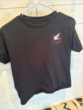 Honda Youth Black Short Sleeve Racing Logo Tee
